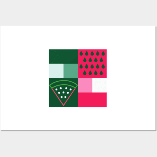 Abstract Watermelon Posters and Art